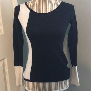 Black and white contrast sweater